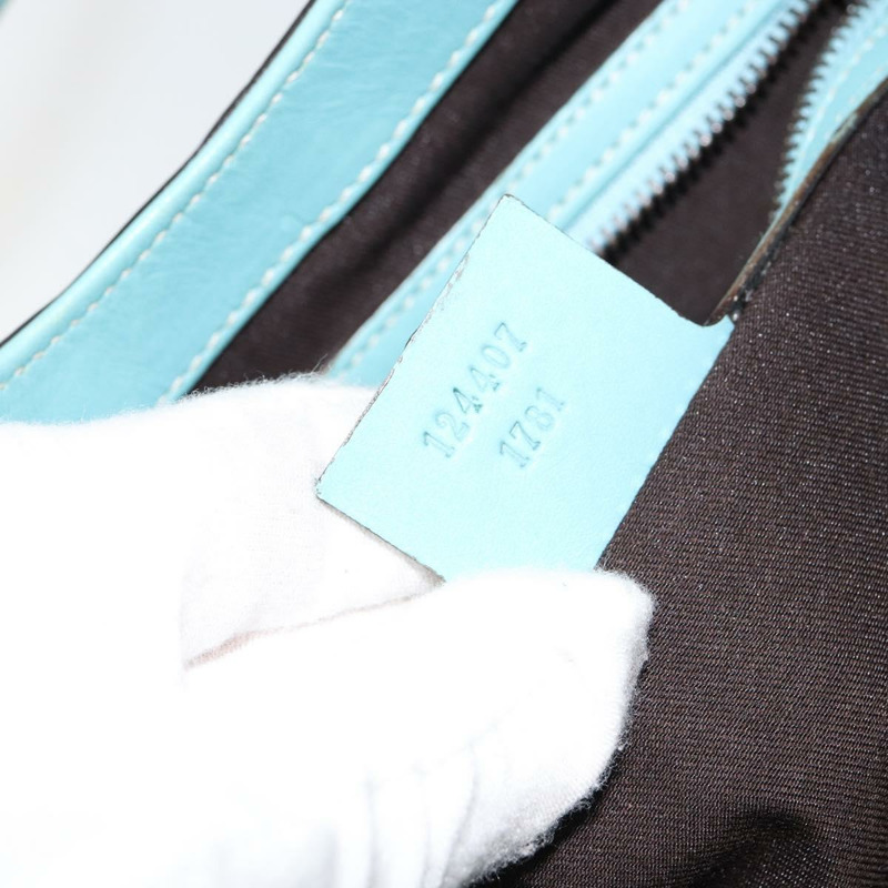 【日本直送】GUCCI 全新 Jerky 單肩包 皮革 藍色 金色 124407 正品 147486-10