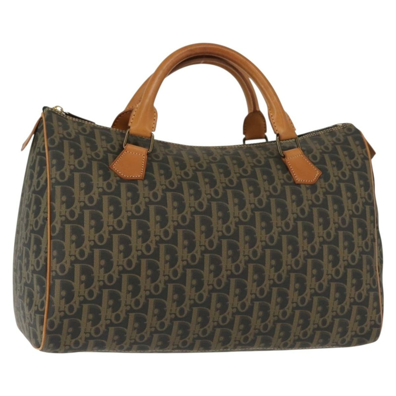 【日本直送】Christian Dior Trotter帆布波士頓包 PVC黑色金色 正品 bs30246-0