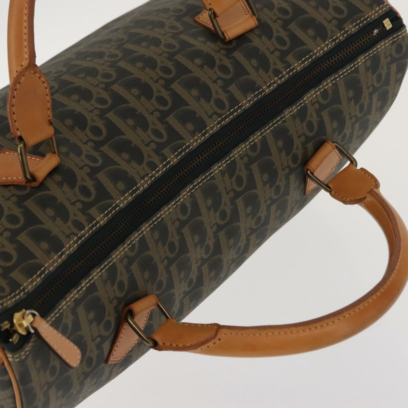 【日本直送】Christian Dior Trotter帆布波士頓包 PVC黑色金色 正品 bs30246-5