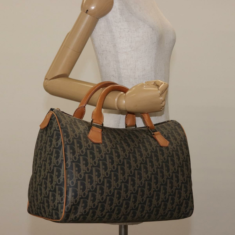 【日本直送】Christian Dior Trotter帆布波士頓包 PVC黑色金色 正品 bs30246-19