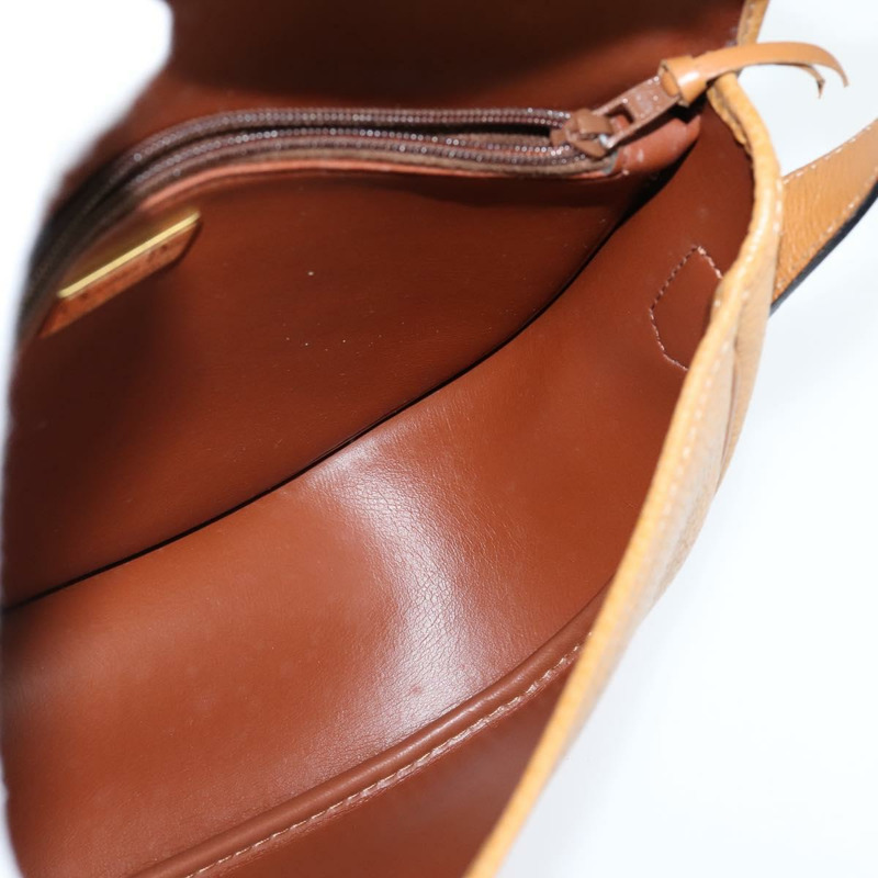 【日本直送】Christian Dior 棕色金色皮革肩背包,正品編號 148323-16