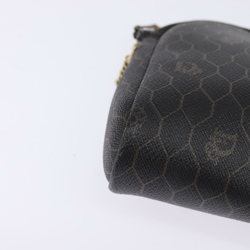 【日本直送】Christian Dior 蜂巢帆布鏈條單肩包 PVC 黑色金色 正品 SW1718-8