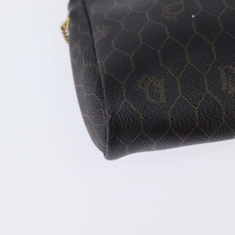 【日本直送】Christian Dior 蜂巢帆布鏈條單肩包 PVC 黑色金色 正品 SW1718-14