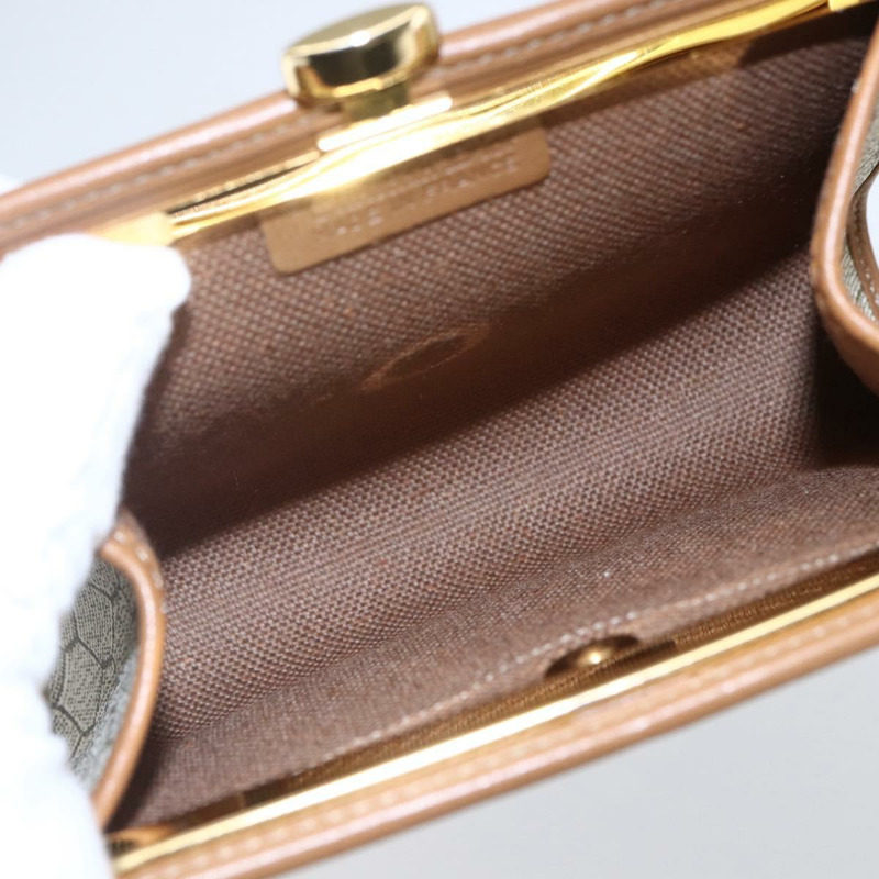 【日本直送】Christian Dior 蜂巢帆布手拿包 PVC 米色 金色 正品 SW1719-9