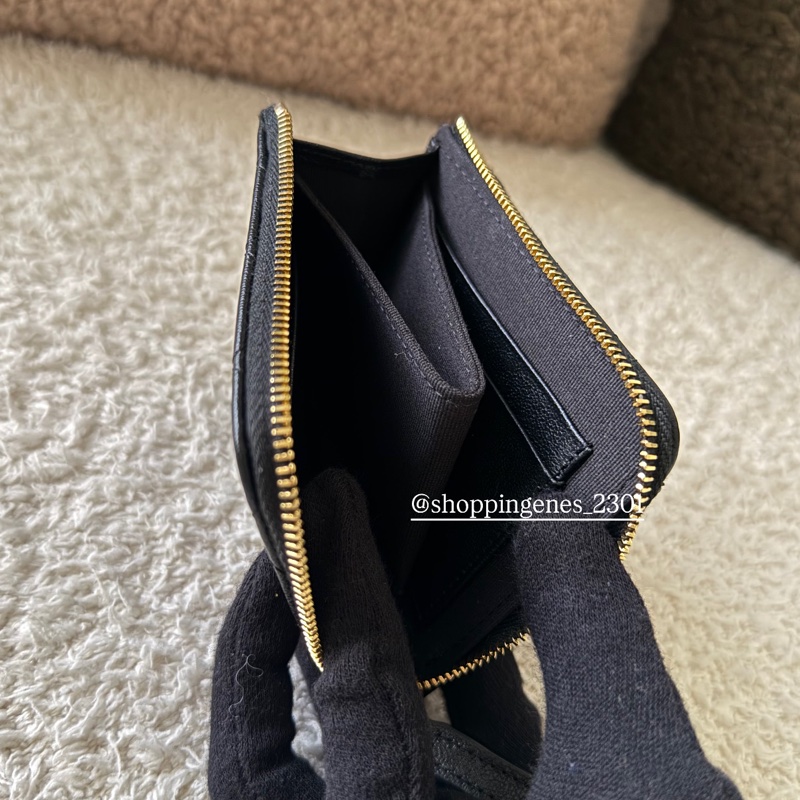 沒有了 香奈兒 Chanel 全新品 最新款 25K 山羊皮 黑金 方形卡包-5