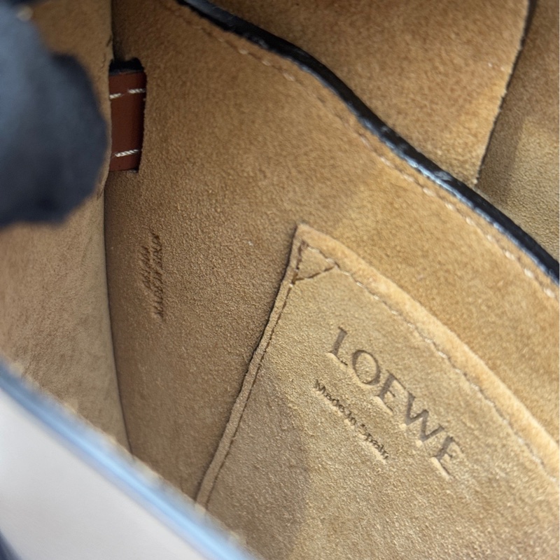 98新loewe羅意威 棕色拼卡其棕gate 馬鞍包 寬肩帶-10