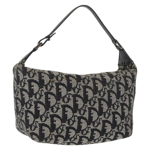 Christian Dior Trotter帆布肩背包 黑色 正品 146645