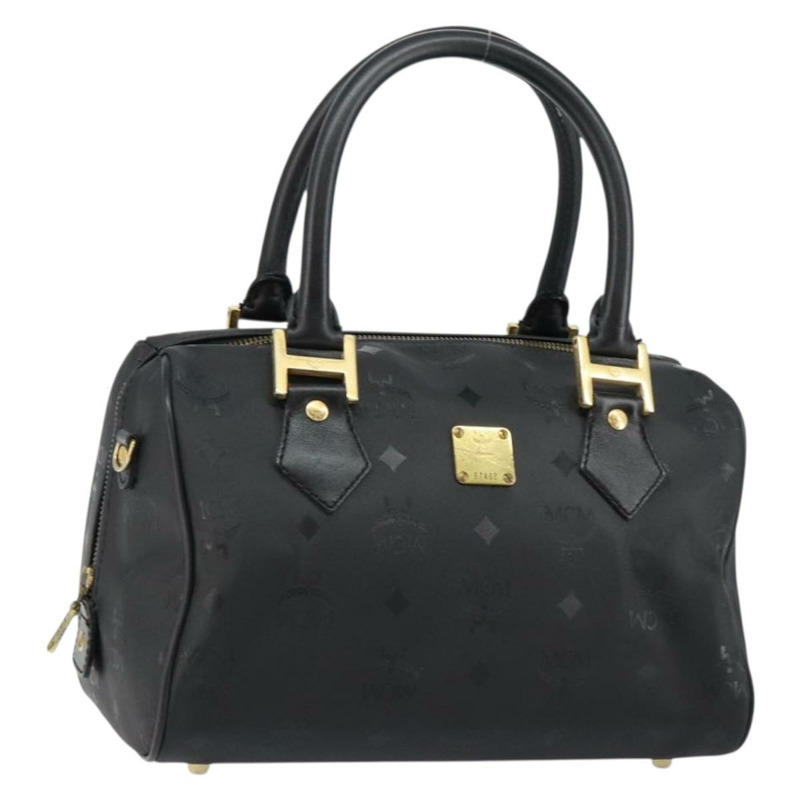 【日本直送】MCM Vicetos Logoogram 手提包 PVC 黑金色 正品 146785-0