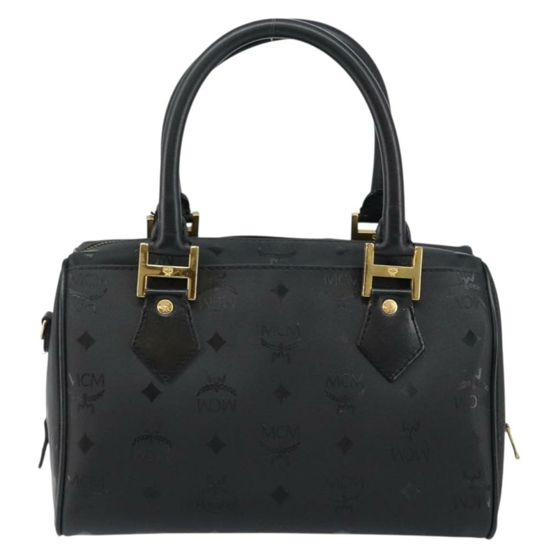 【日本直送】MCM Vicetos Logoogram 手提包 PVC 黑金色 正品 146785-1