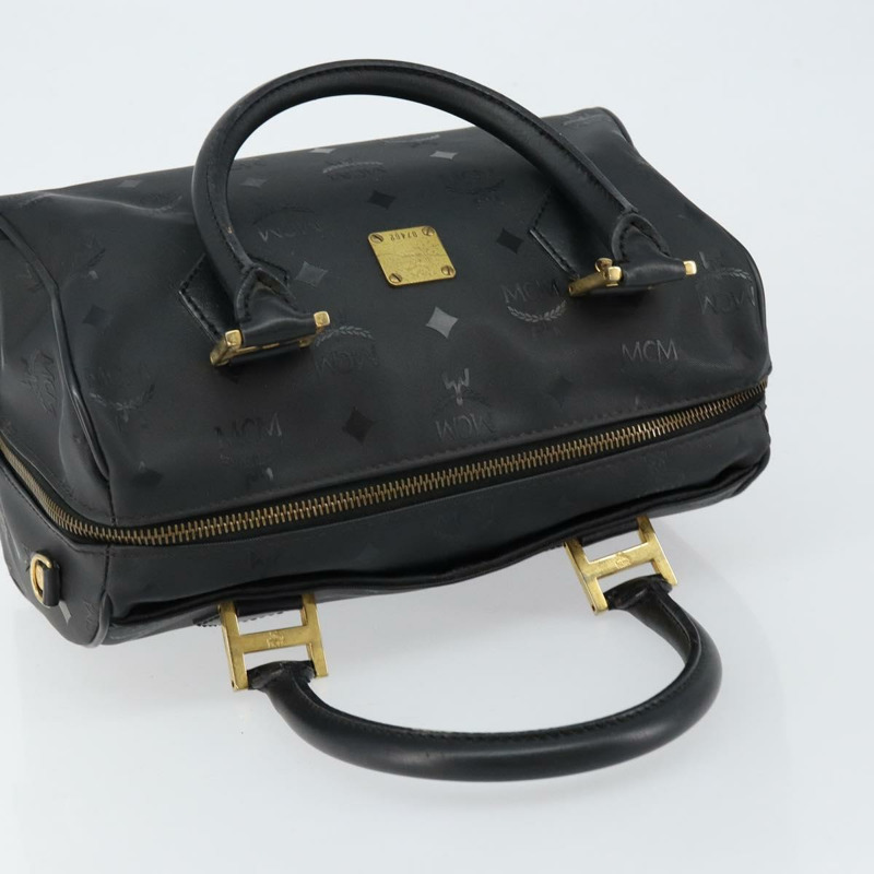 【日本直送】MCM Vicetos Logoogram 手提包 PVC 黑金色 正品 146785-5