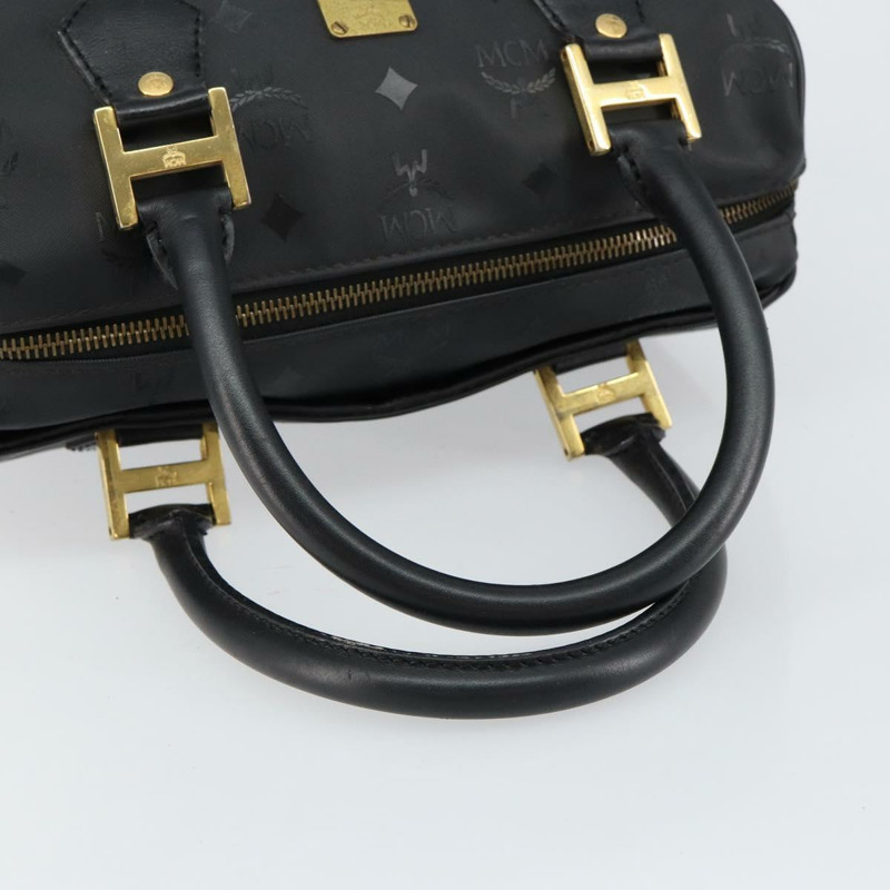 【日本直送】MCM Vicetos Logoogram 手提包 PVC 黑金色 正品 146785-6