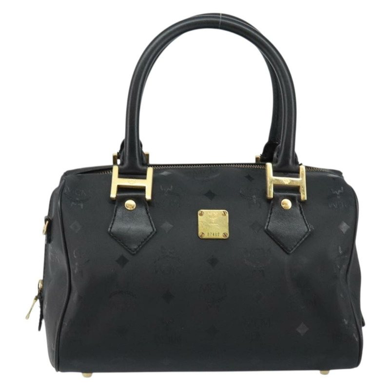 【日本直送】MCM Vicetos Logoogram 手提包 PVC 黑金色 正品 146785-12