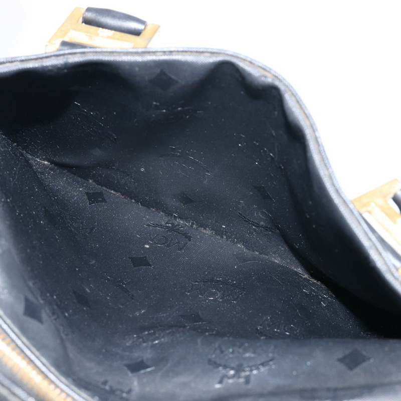 【日本直送】MCM Vicetos Logoogram 手提包 PVC 黑金色 正品 146785-20