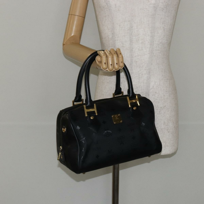 【日本直送】MCM Vicetos Logoogram 手提包 PVC 黑金色 正品 146785-21