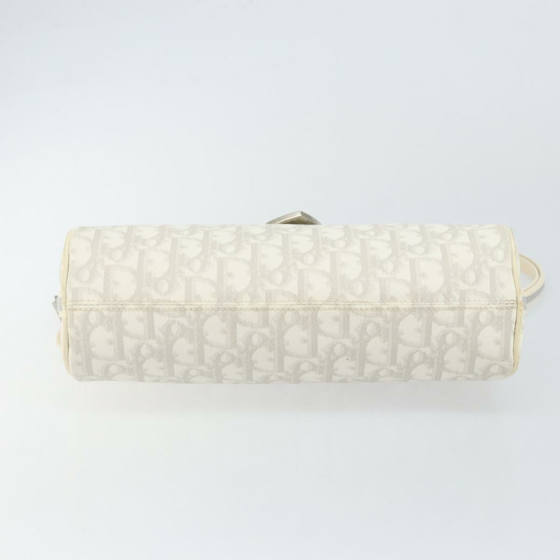 【日本直送】Christian Dior Trotter帆布浪漫單肩包 PVC 白色銀色 正品 147502-4