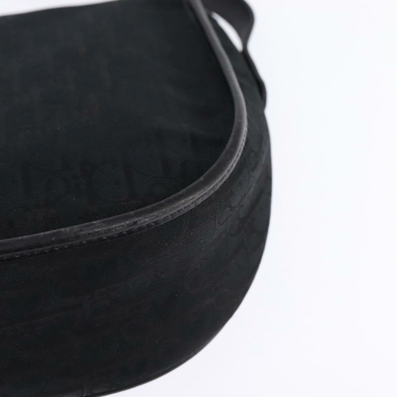 【日本直送】Christian Dior Trotter帆布肩背包 黑色金色 正品 SW1717-8