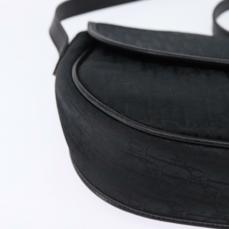 【日本直送】Christian Dior Trotter帆布肩背包 黑色金色 正品 SW1717-13