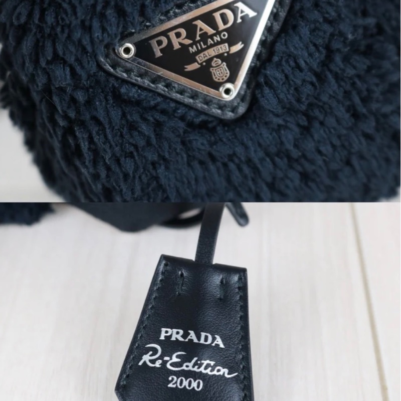 「JL精品代購」9新 Prada 毛絨絨包-8