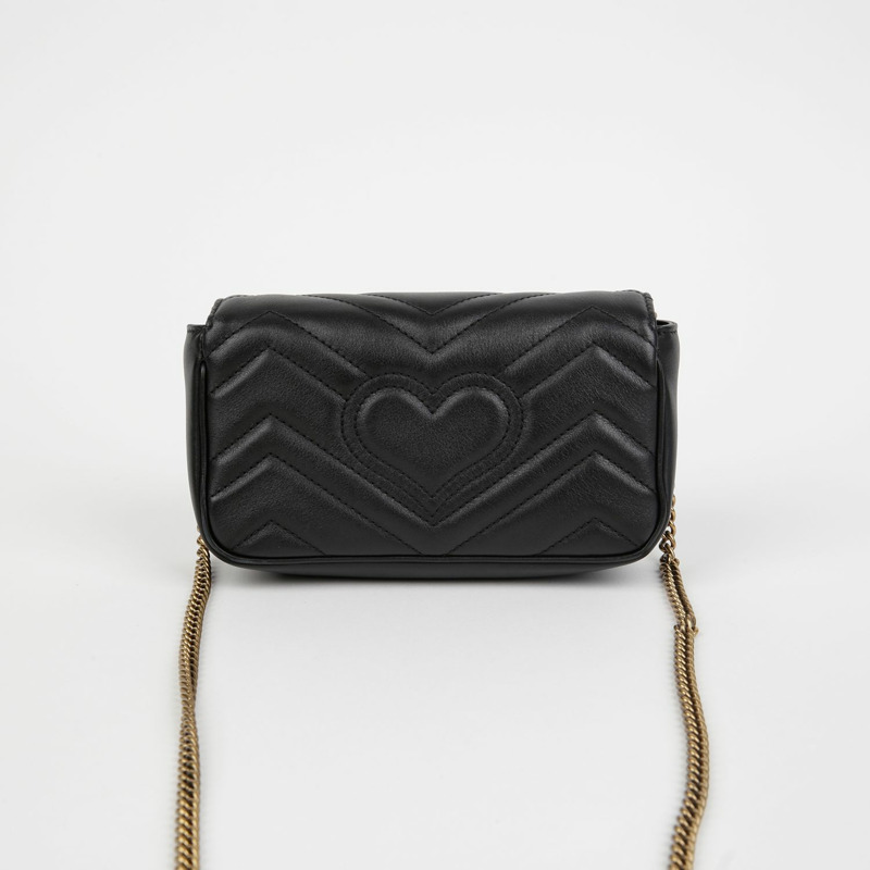 GUCCI GG Marmont 超迷你鏈條斜背包 476433-2