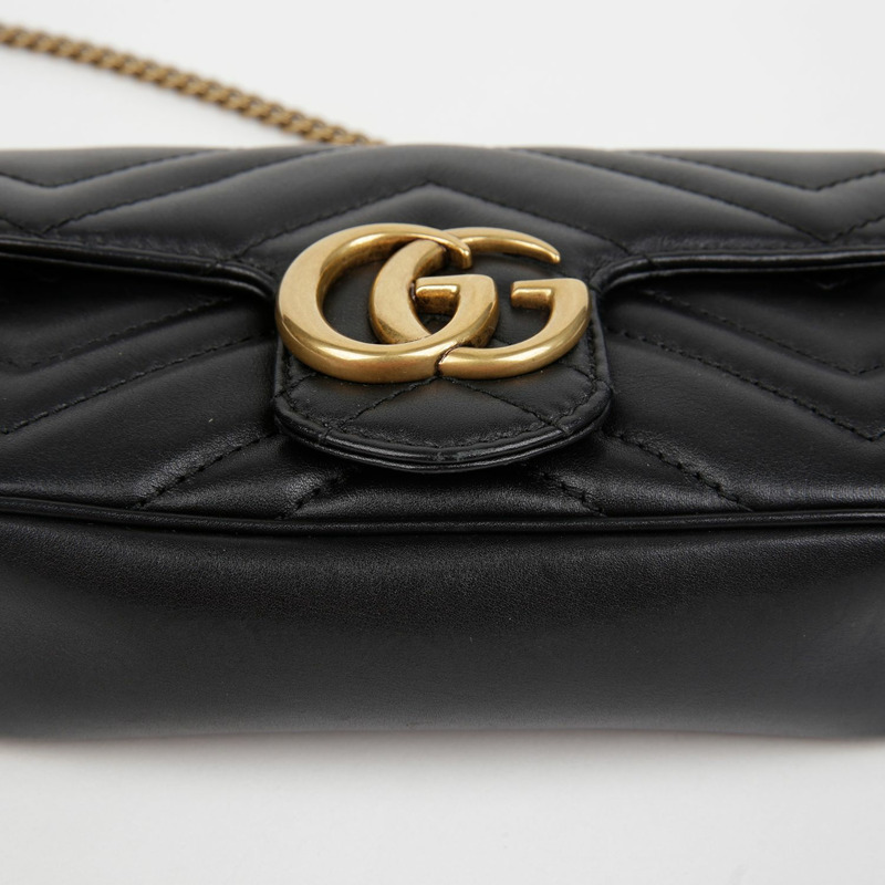 GUCCI GG Marmont 超迷你鏈條斜背包 476433-6
