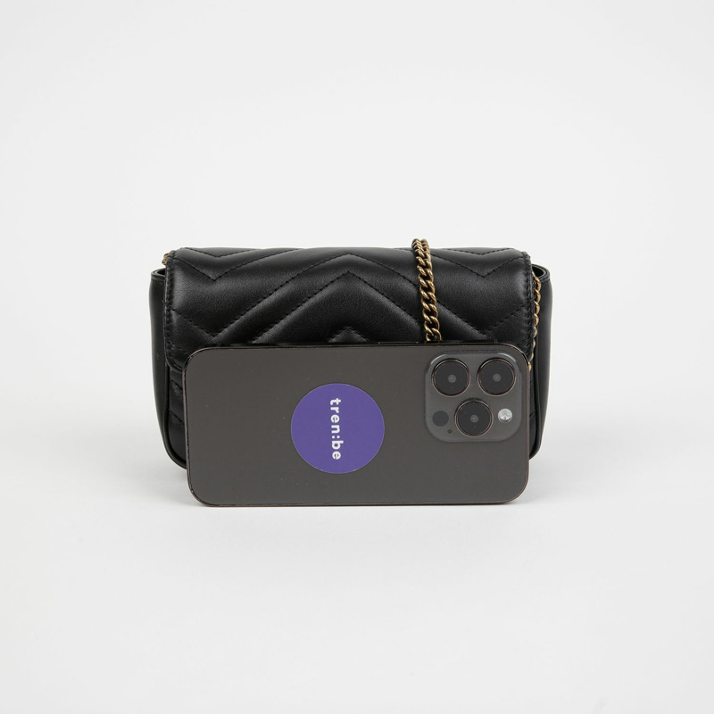 GUCCI GG Marmont 超迷你鏈條斜背包 476433-10