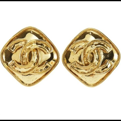 Chanel Pre-owned 1994 CC 菱形夾式耳環