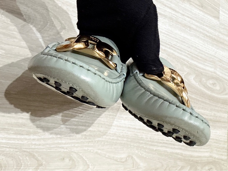 TOD’S 經典麻花釦水藍色豆豆鞋 38號-3