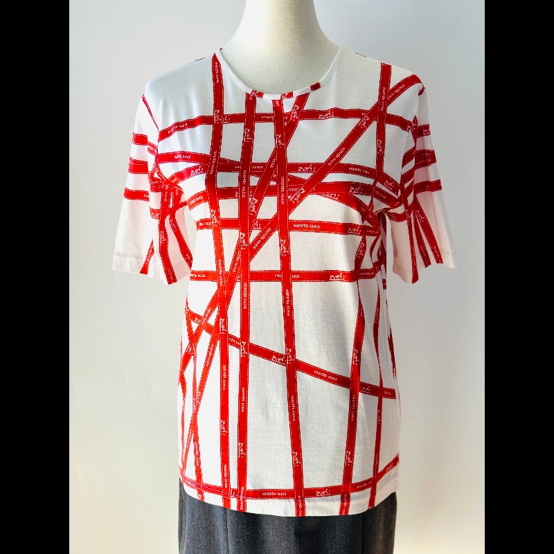 Herme's  緞帶短袖T桖-0