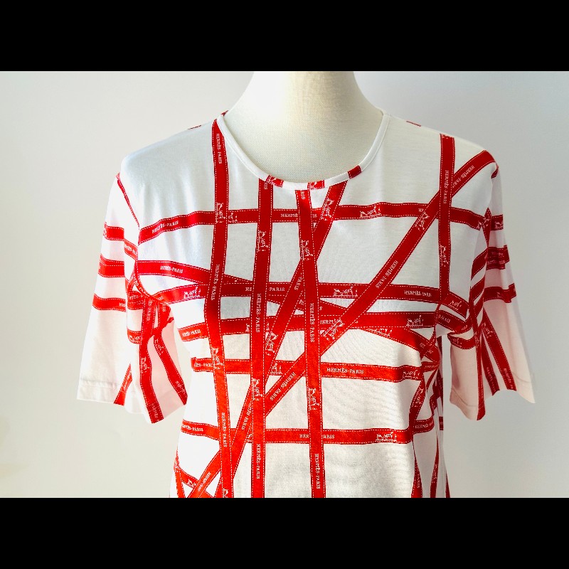 Herme's  緞帶短袖T桖-3