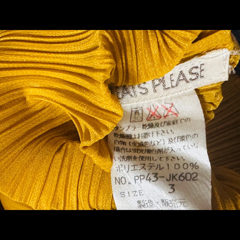 Pleats Pleasa 系列黃色褶皺長袖上衣-10