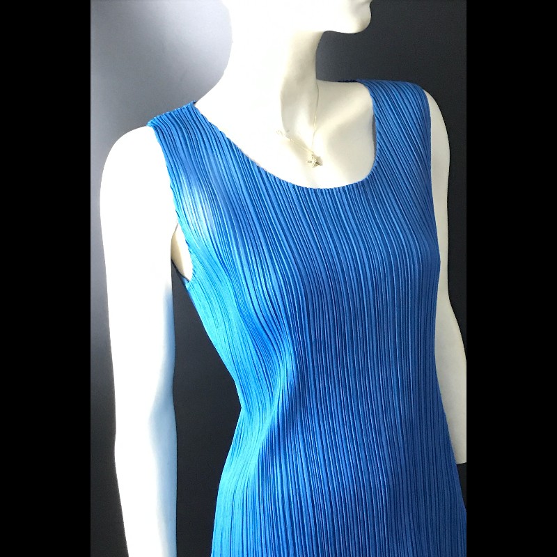 Pleats Pleasa 系列藍色皺摺背心-7