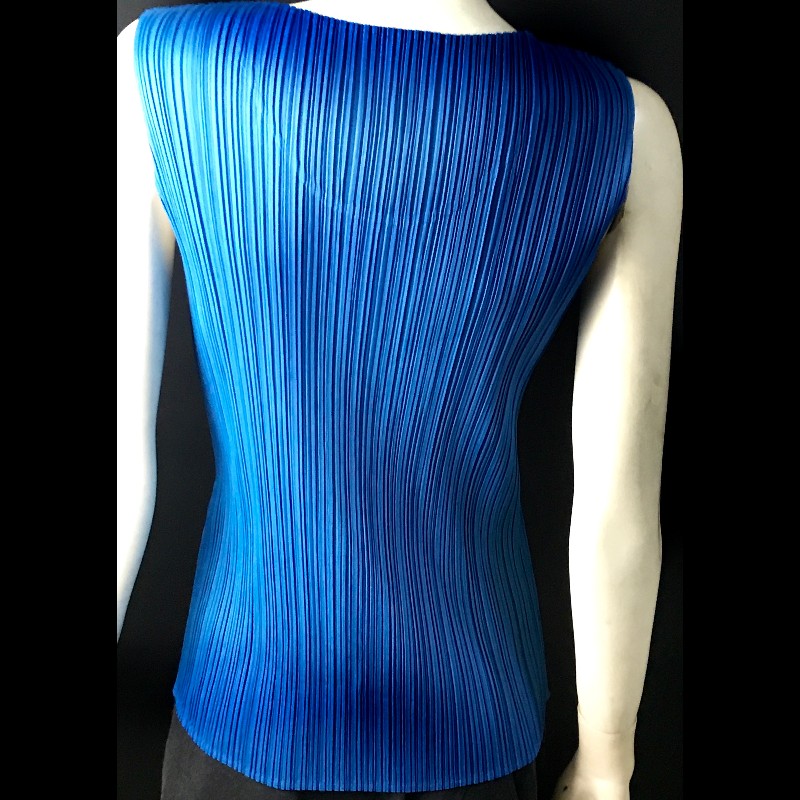 Pleats Pleasa 系列藍色皺摺背心-8