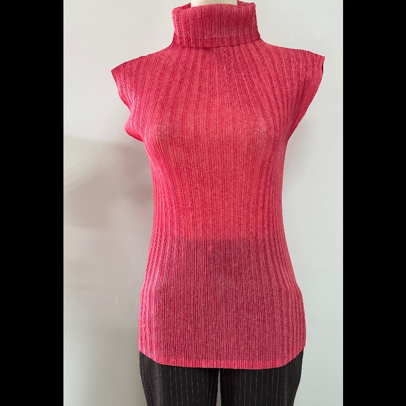 Pleats Pleasa 雪花系列翻領排褶上衣-2