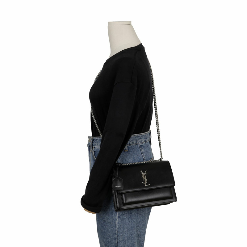 SAINT LAURENT 442906 日落中號鏈條單肩斜背包-8