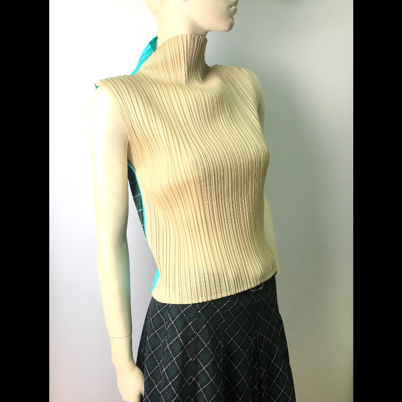 Pleats Please 條紋雙面褶皺上衣-4