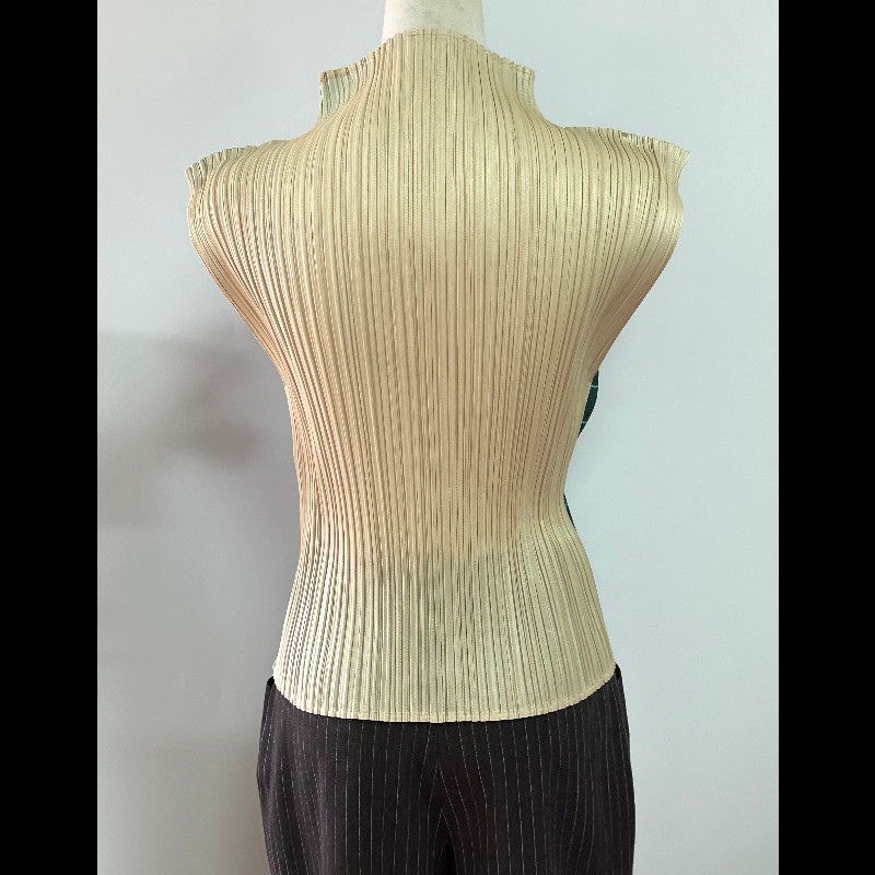 Pleats Please 條紋雙面褶皺上衣-8