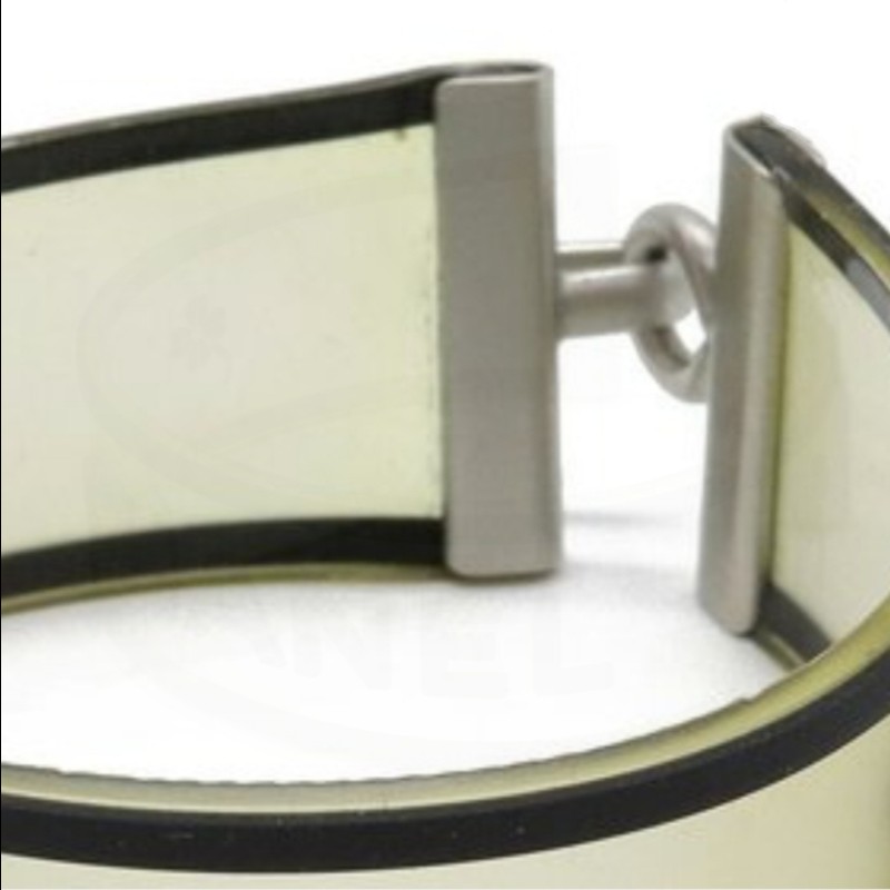 Chanel 老香 橡膠logo花朵手鍊-11