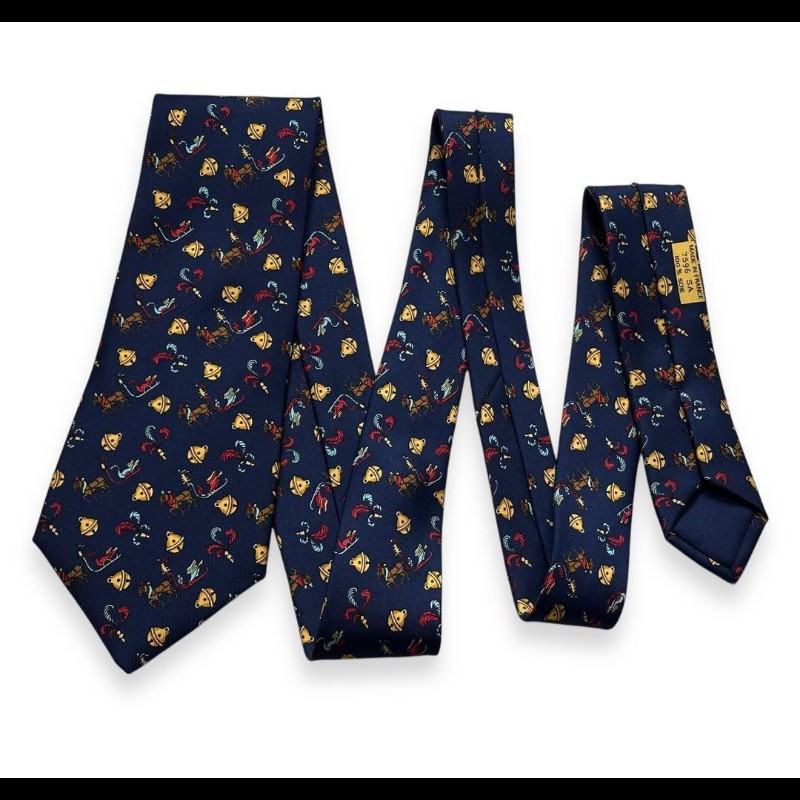 Hermes Ties 深藍鈴鐺領帶-7