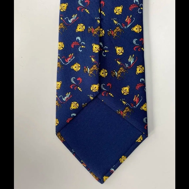 Hermes Ties 深藍鈴鐺領帶-12