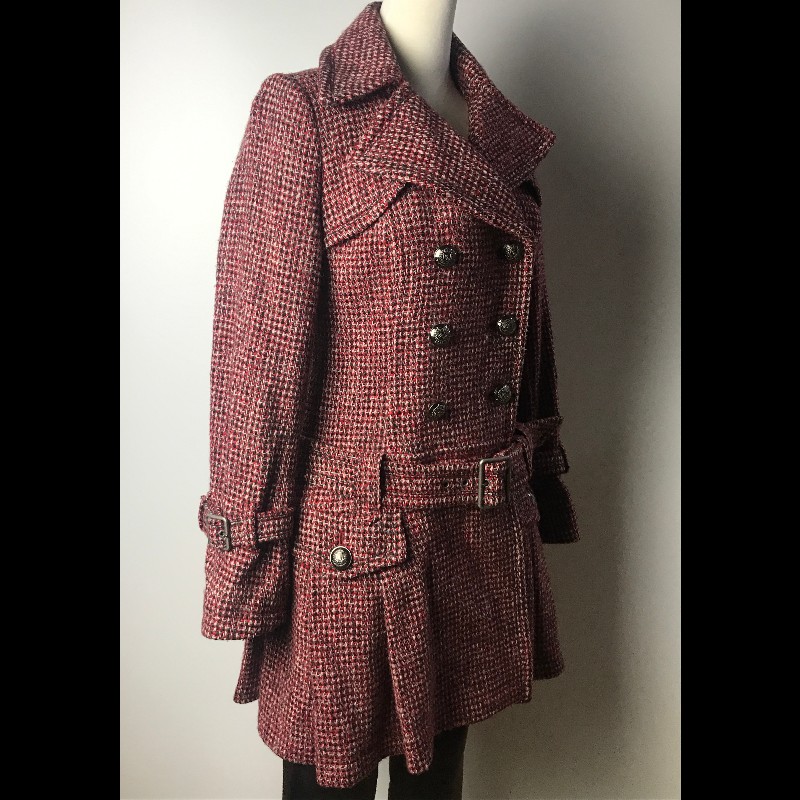 Burberry毛呢雙排釦外套-9