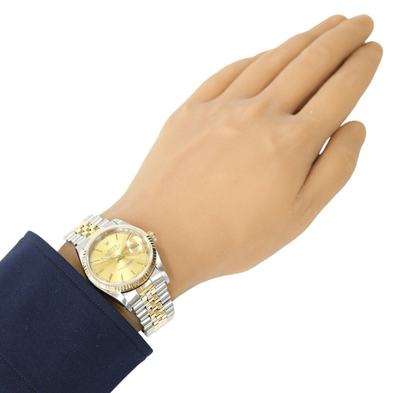 勞力士蠔式恆動日誌型腕錶，不鏽鋼材質，型號16233，自動上鍊，已翻新，X字頭序號，男士腕錶，勞力士-1