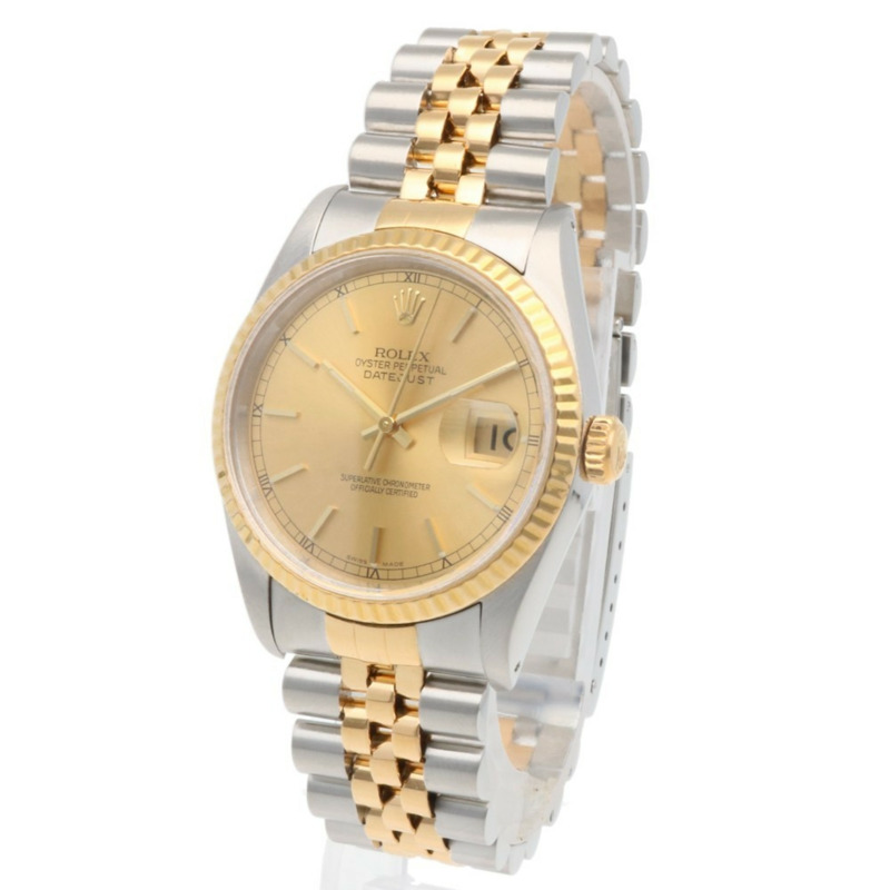 勞力士蠔式恆動日誌型腕錶，不鏽鋼材質，型號16233，自動上鍊，已翻新，X字頭序號，男士腕錶，勞力士-2