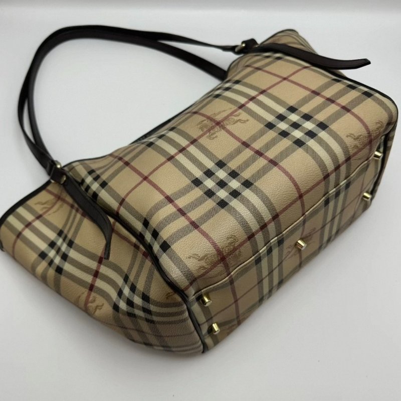 BURBERRY 戰馬格紋手提肩背購物袋 26*25*16 98新配件塵袋-3