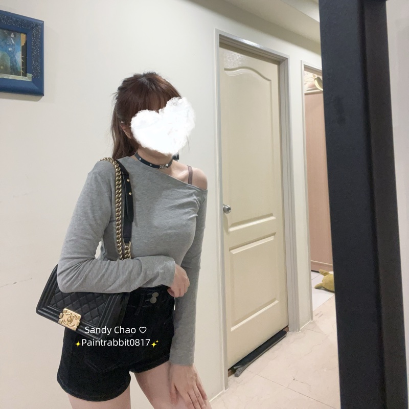 ෆ Chanel boy20黑金-2