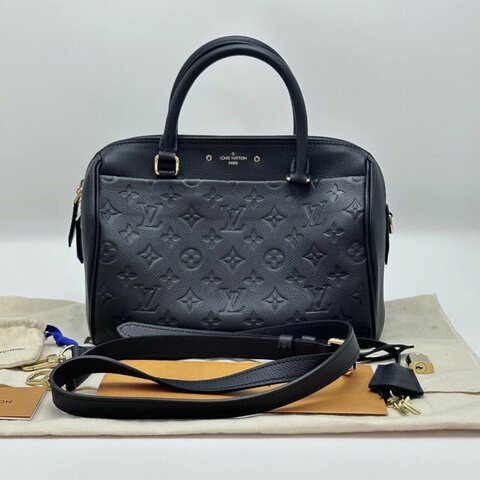 LV 牛皮壓花波士頓手提肩背斜背包26*18*15 98新配件塵袋 鎖鑰匙購證