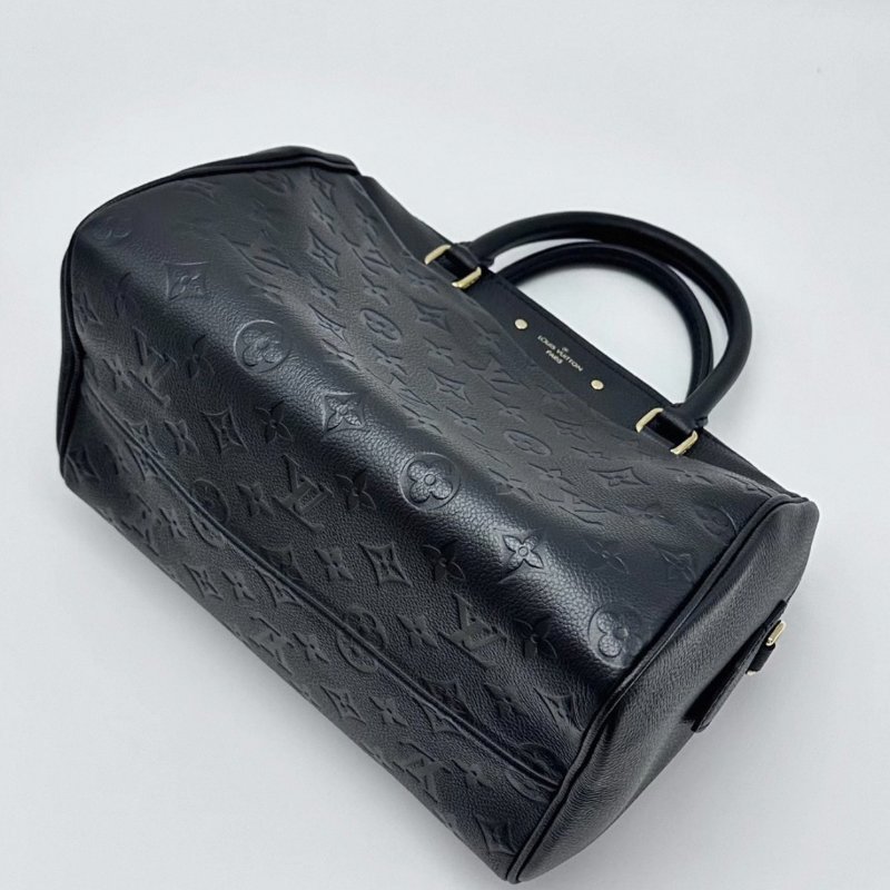 LV 牛皮壓花波士頓手提肩背斜背包26*18*15 98新配件塵袋 鎖鑰匙購證-1