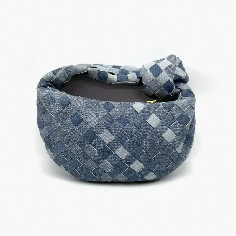 BV 牛仔色Jodie迷你手提編織包24*16*3.5 98新配件塵袋-4