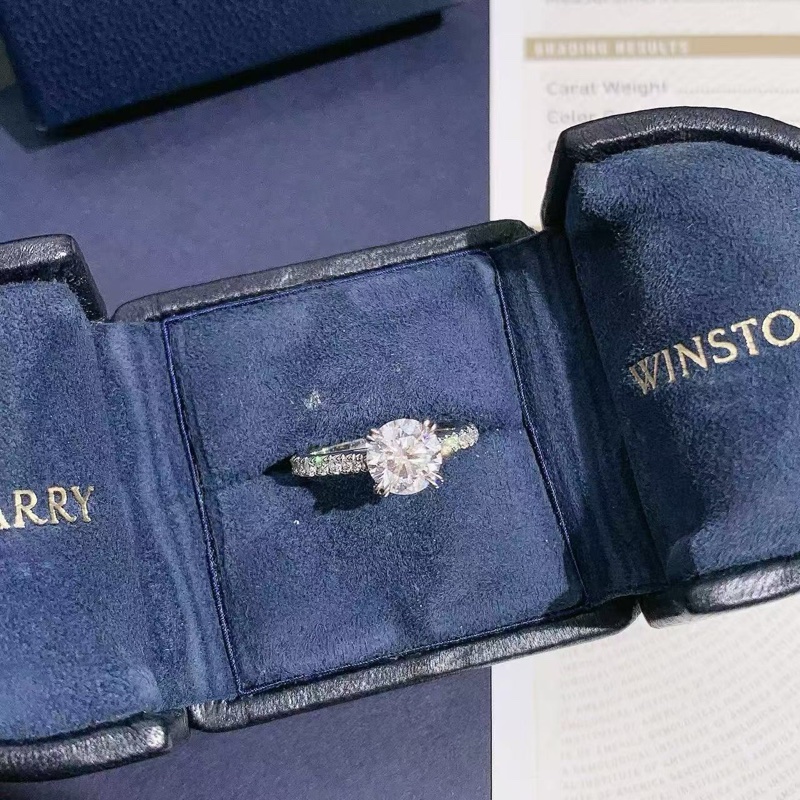 Harry Winston海瑞溫斯頓 Brilliant Love款1克拉鑽戒49號,主鑽1.31ct,F色,vs1,2019年購入-0