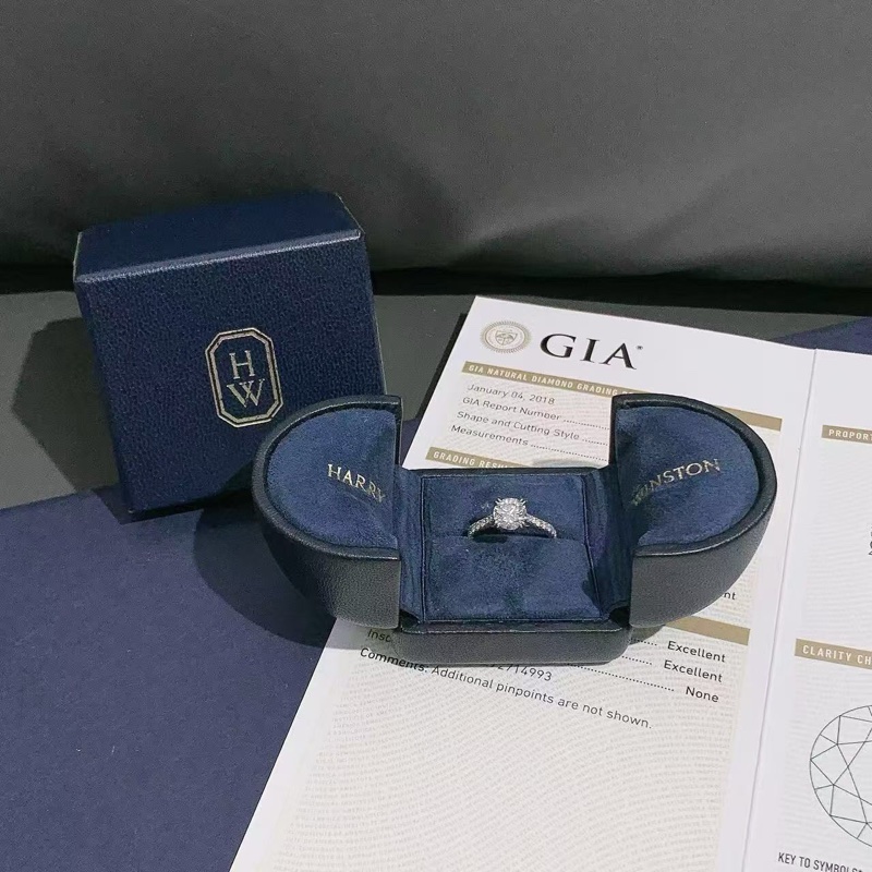 Harry Winston海瑞溫斯頓 Brilliant Love款1克拉鑽戒49號,主鑽1.31ct,F色,vs1,2019年購入-2