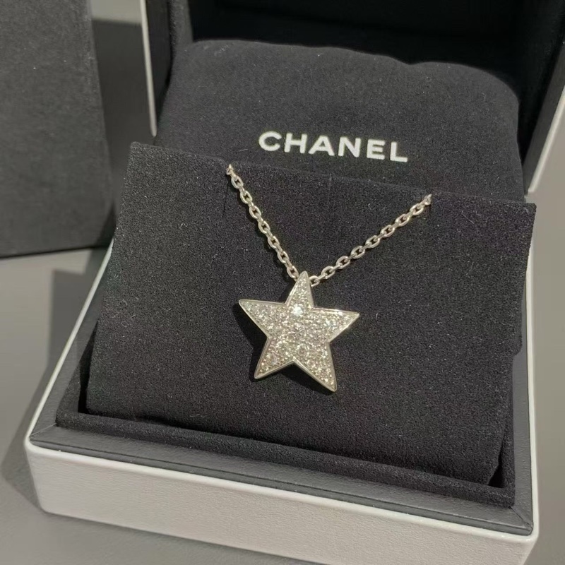 Chanel香奈兒白金Comete Geode星星項鍊大號，2025年 購入-0